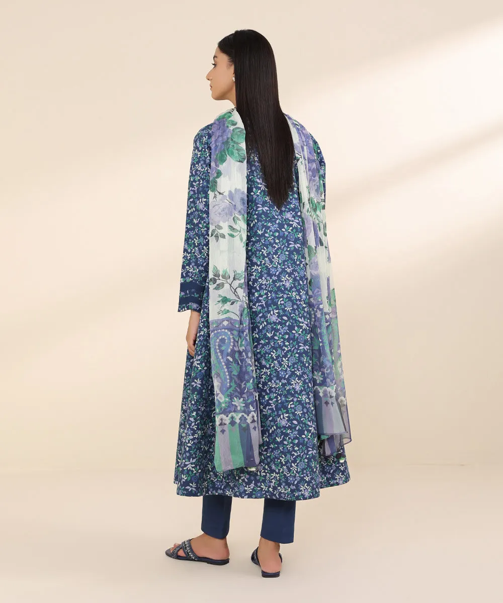 3 Piece - Printed Cambric Suit