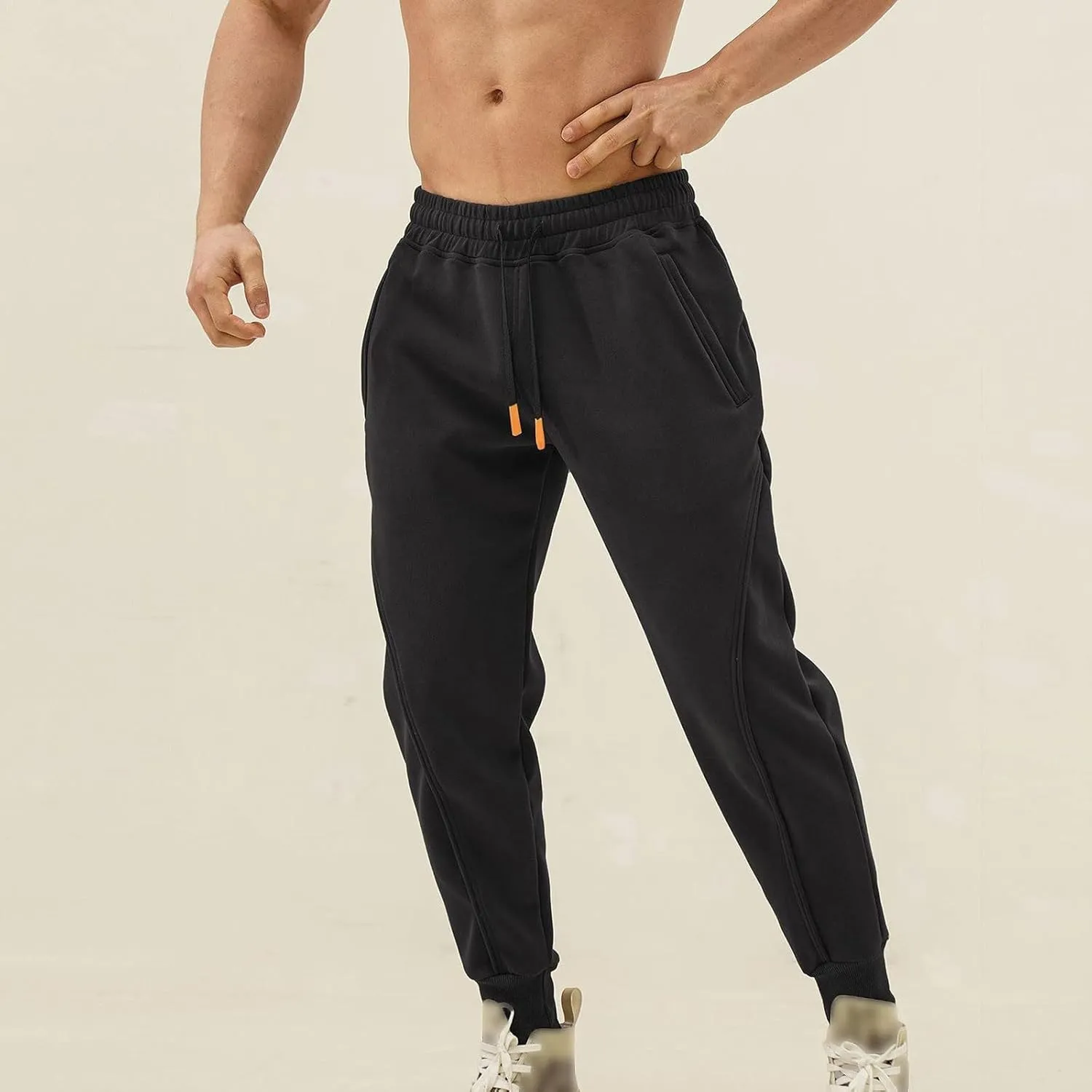 Cargo Pants for Men Big and Tall Cargo Fleece Sweatpants Stretch Elastic Waist Multiple Pockets Sports Pants Fitness