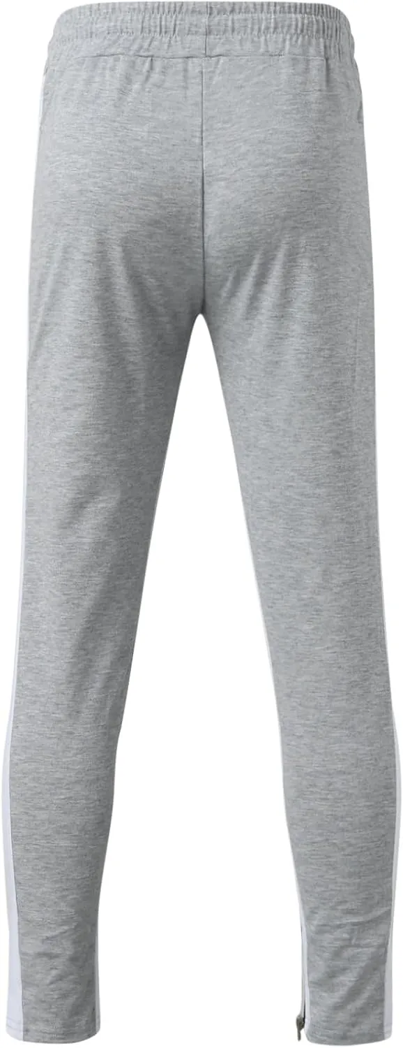 Cargo Pants for Men Big and Tall, Gym Athletic Running Track 5 Pocket Winter Sweat Pants Athletic Pants for Men Cargo