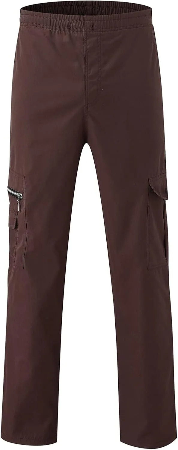 Cargo Pants for Men Work Pockets Mens Sweatpants Slim Fit Sports Active Joggers for Men Elastic Waist Mens Sweatpants
