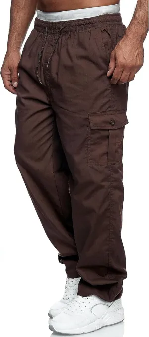 Cargo Pants for Men Work Pockets Mens Sweatpants Slim Fit Sports Active Joggers for Men Elastic Waist Mens Sweatpants