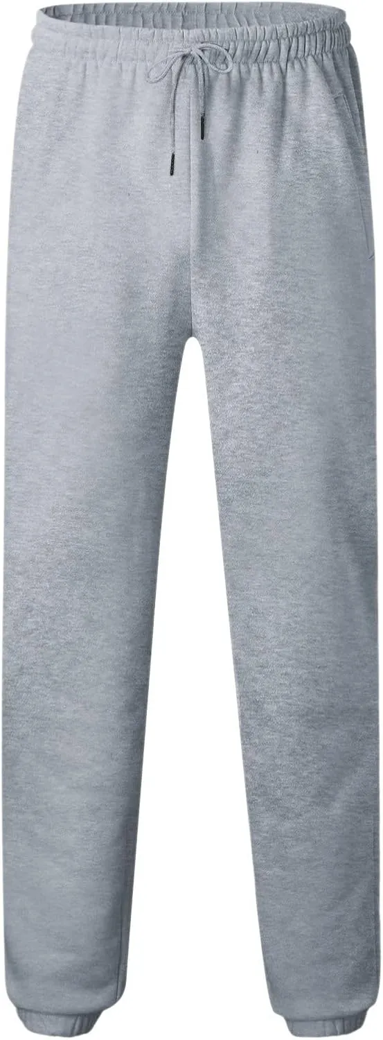 Cargo Trousers for Men Bottom Cargo Pants Elastic Waist Drawstring Baggy Joggers Mens Heavyweight Fleece Sweatpants
