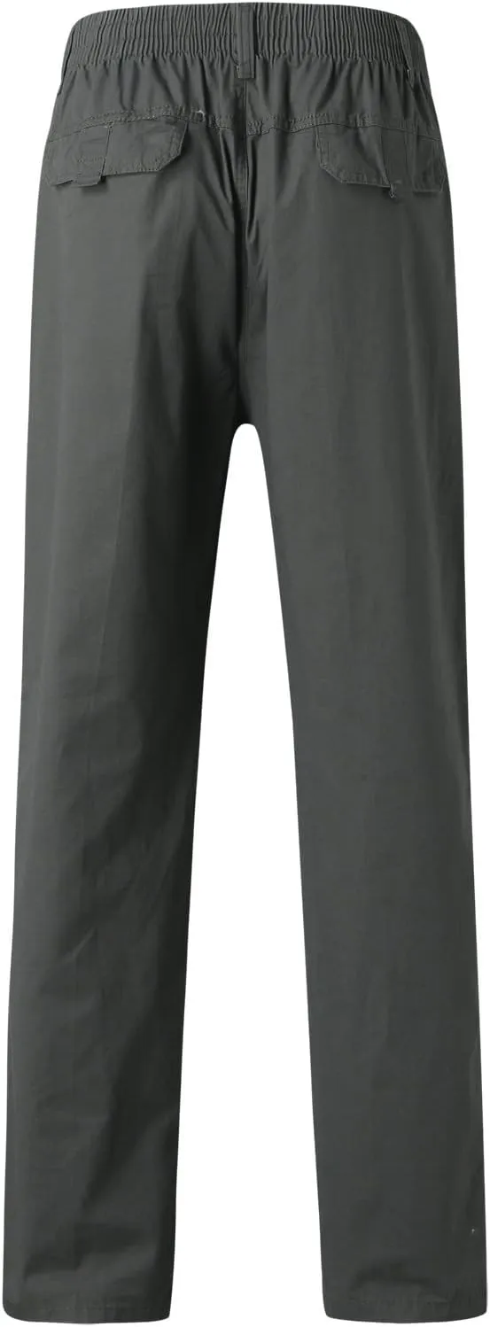 Cargo Trousers for Men Pant 2023 Men's Heavyweight Cargo Fleece Sweatpants Stretch Elastic Waist Jogger Sports Pants