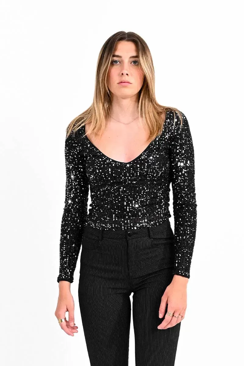 Lili Sidonio Sequined Top