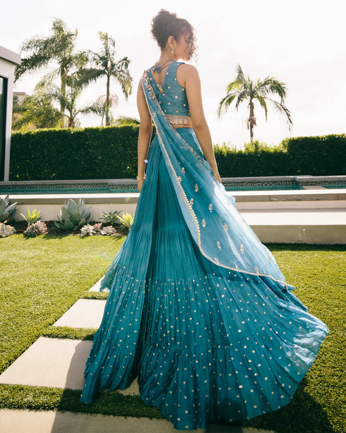 Maternity Ivory Meadow Lehenga