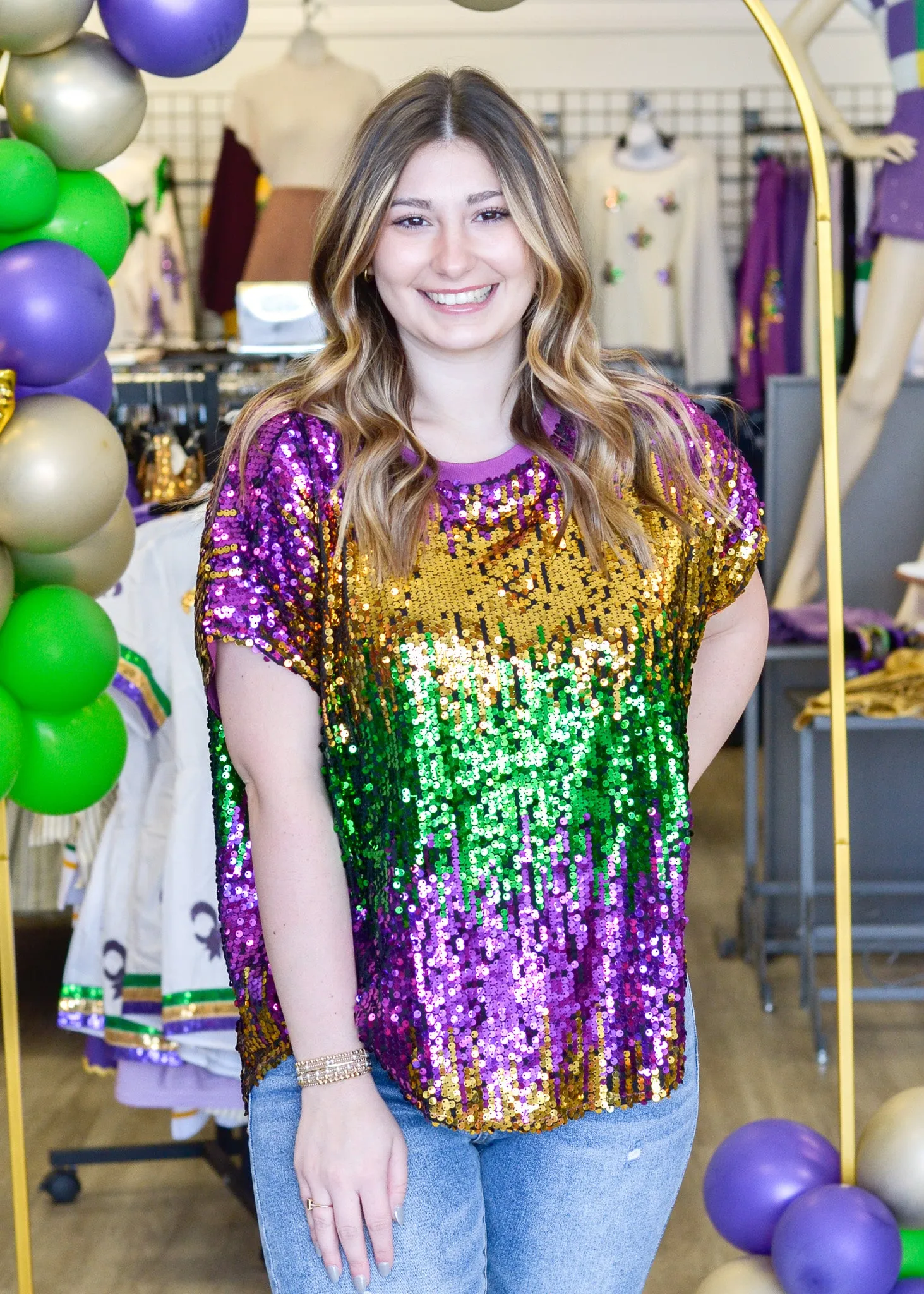 Ombre Sequin Top