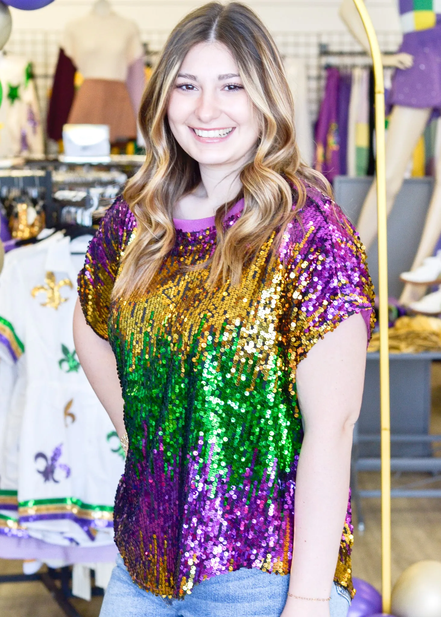 Ombre Sequin Top