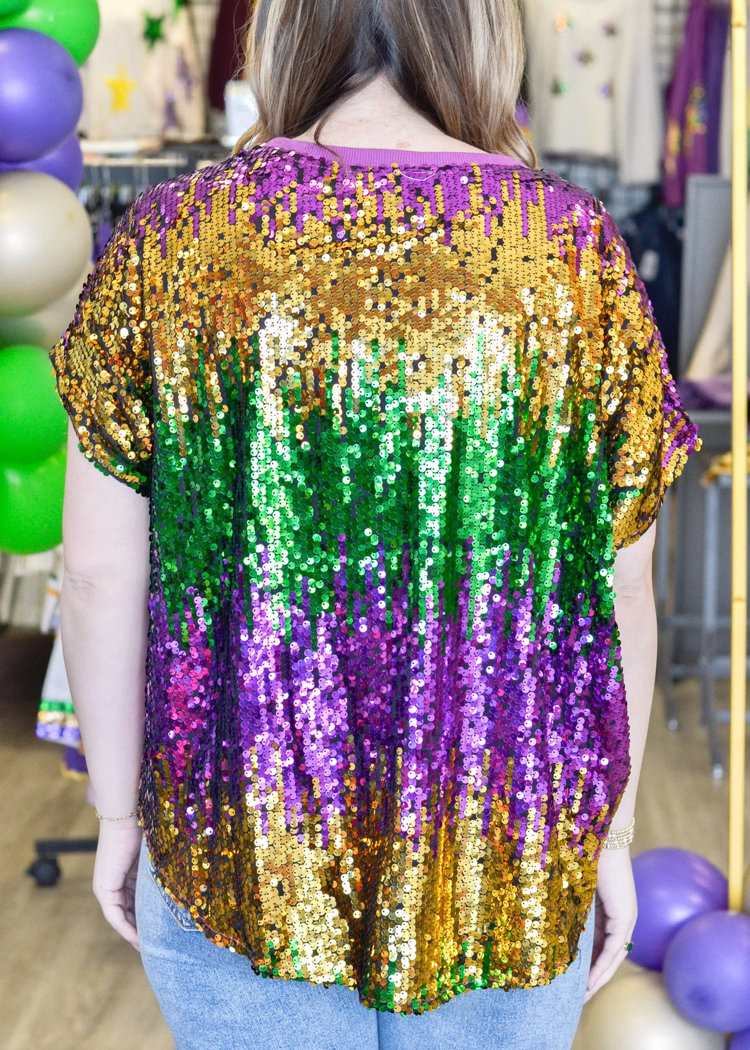Ombre Sequin Top