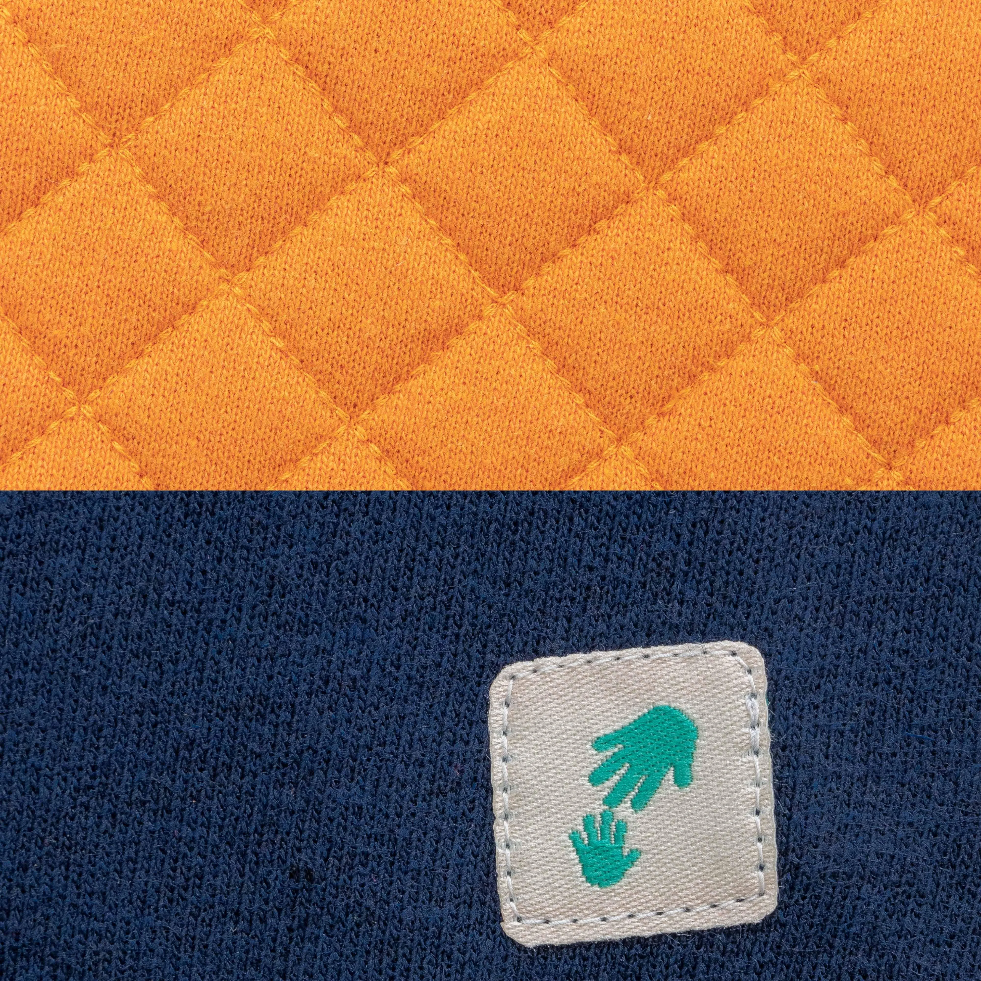 "Boys' Colorblock Jogger Pants  2-Pack, Navy & Mustard with Quilted and Contrast Panel Details"