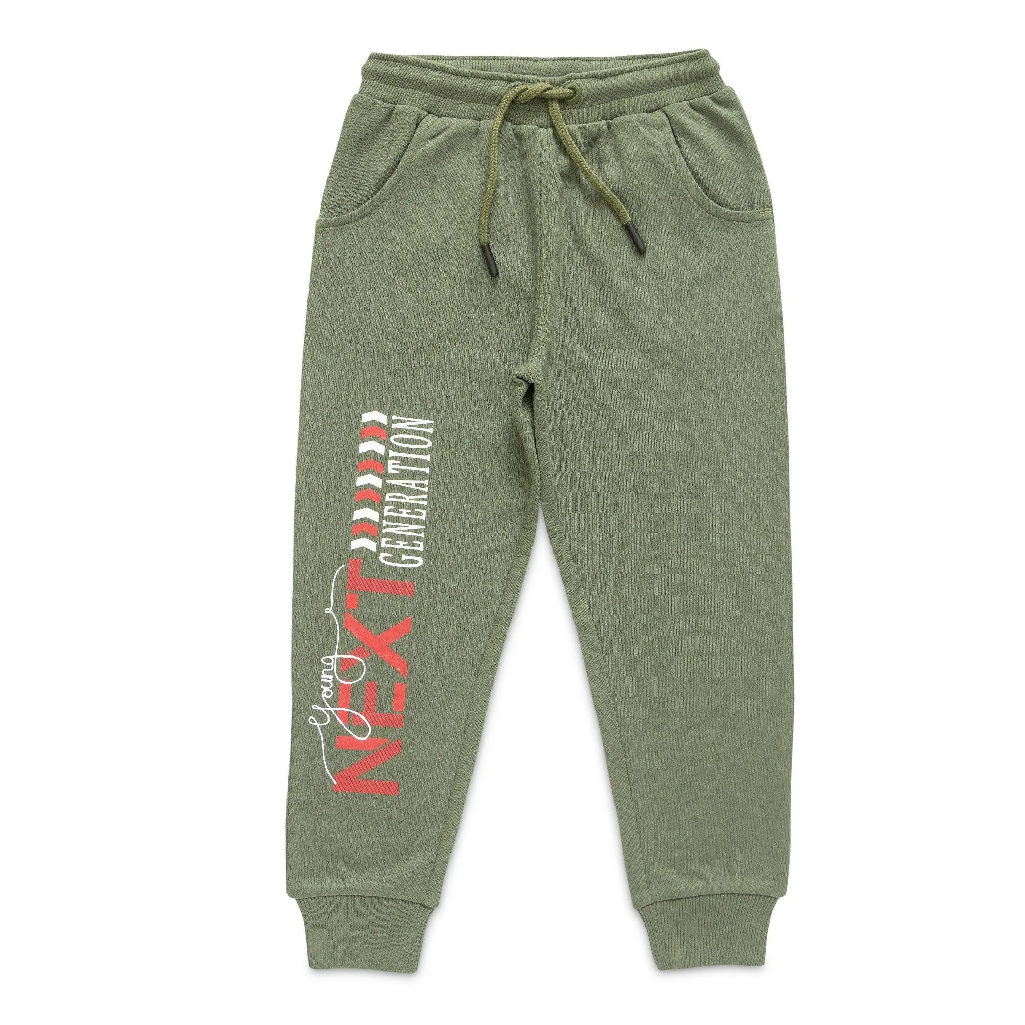 "Boys' Jogger Pants  Pack of 2, Sporty 'Next Generation' & 'Athletic Division' Prints, Cotton Blend"