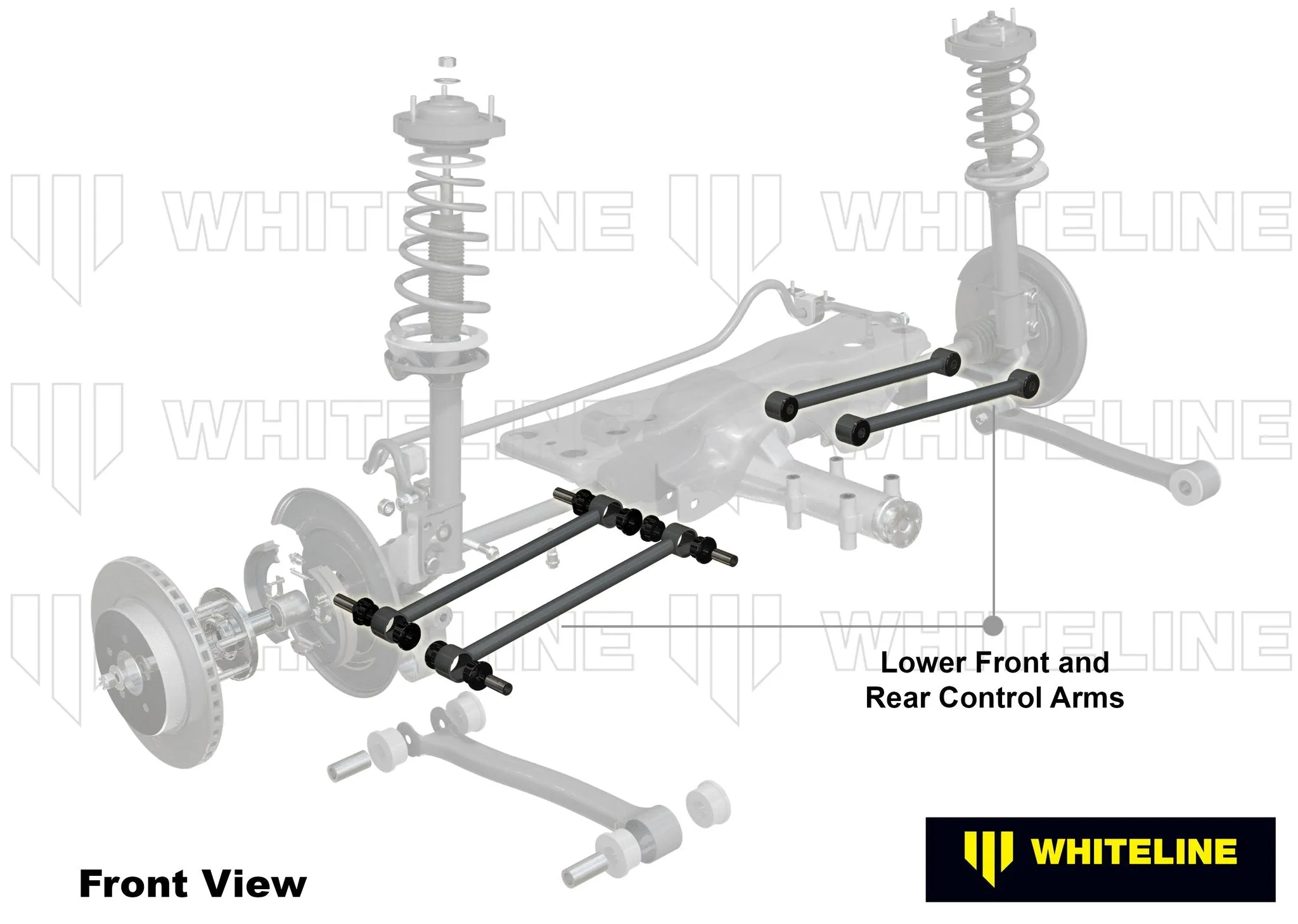 Rear Control Arm - Lower Front And Rear Arm Set For Subaru Impreza STI GD GG 2004-2007 - WhiteLine