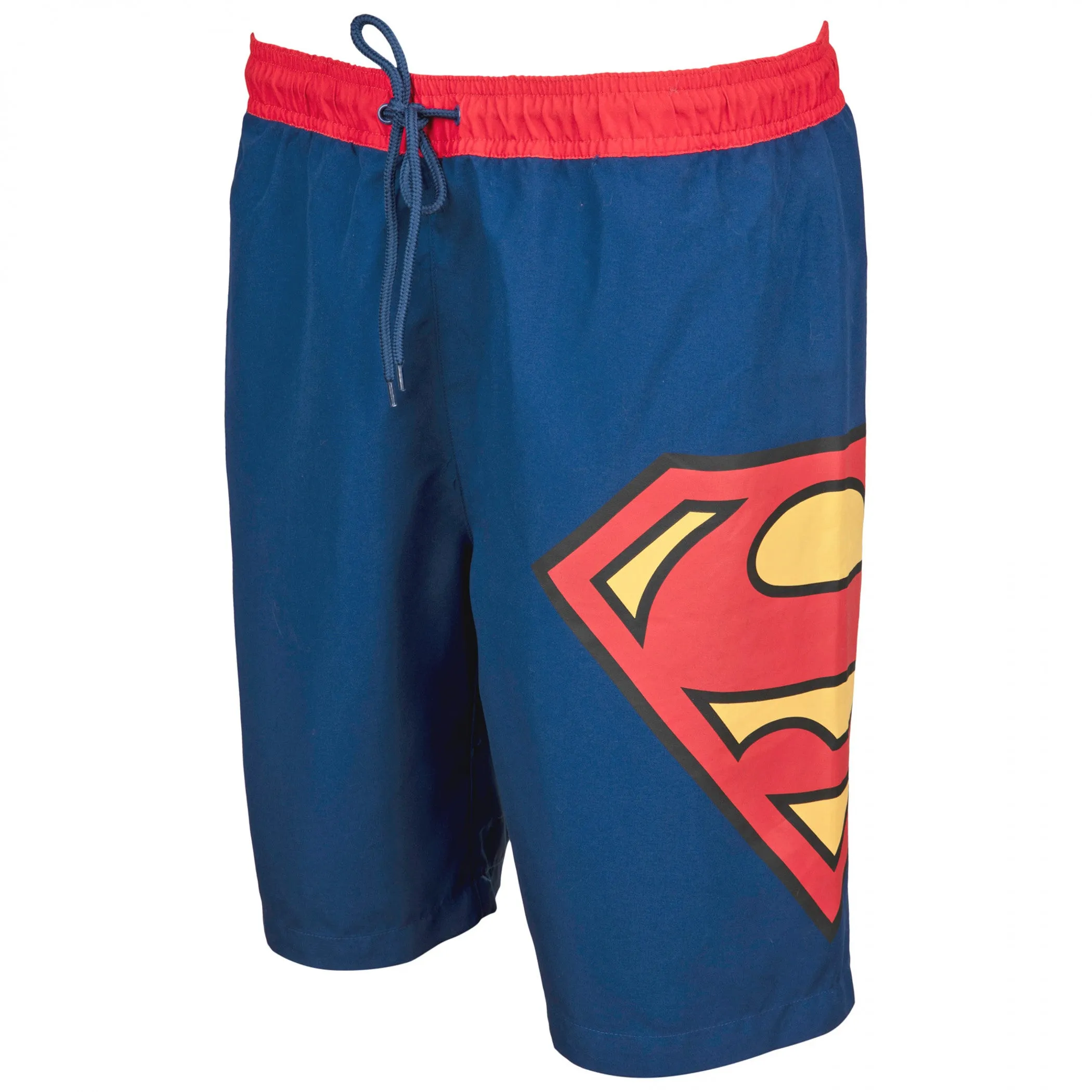 Superman Symbol Blue with Red Waistband Board Shorts