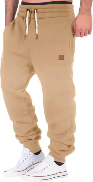 Sweatpants for Men with Pockets Pants Fitness Sports Trousers Men's Cargo Pants Big and Tall Men's Elastic Waist Work