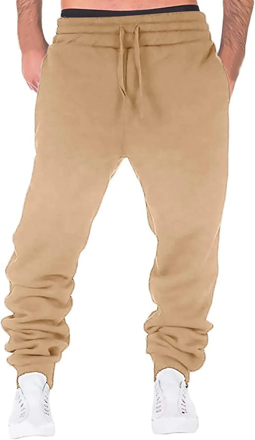 Sweatpants for Men with Pockets Pants Fitness Sports Trousers Men's Cargo Pants Big and Tall Men's Elastic Waist Work