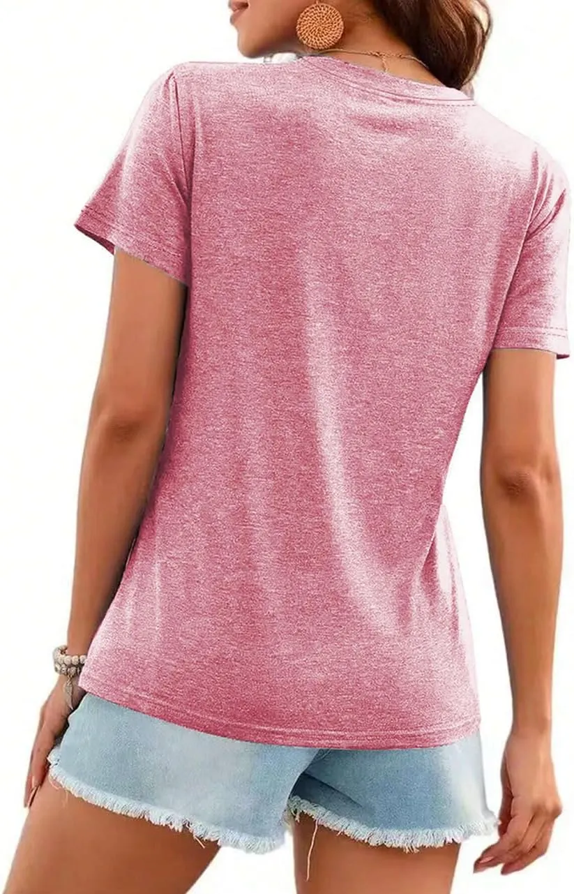 Women Vintage T Shirt Short Sleeve Summer Cactus Tshirt Funny Graphic Tees