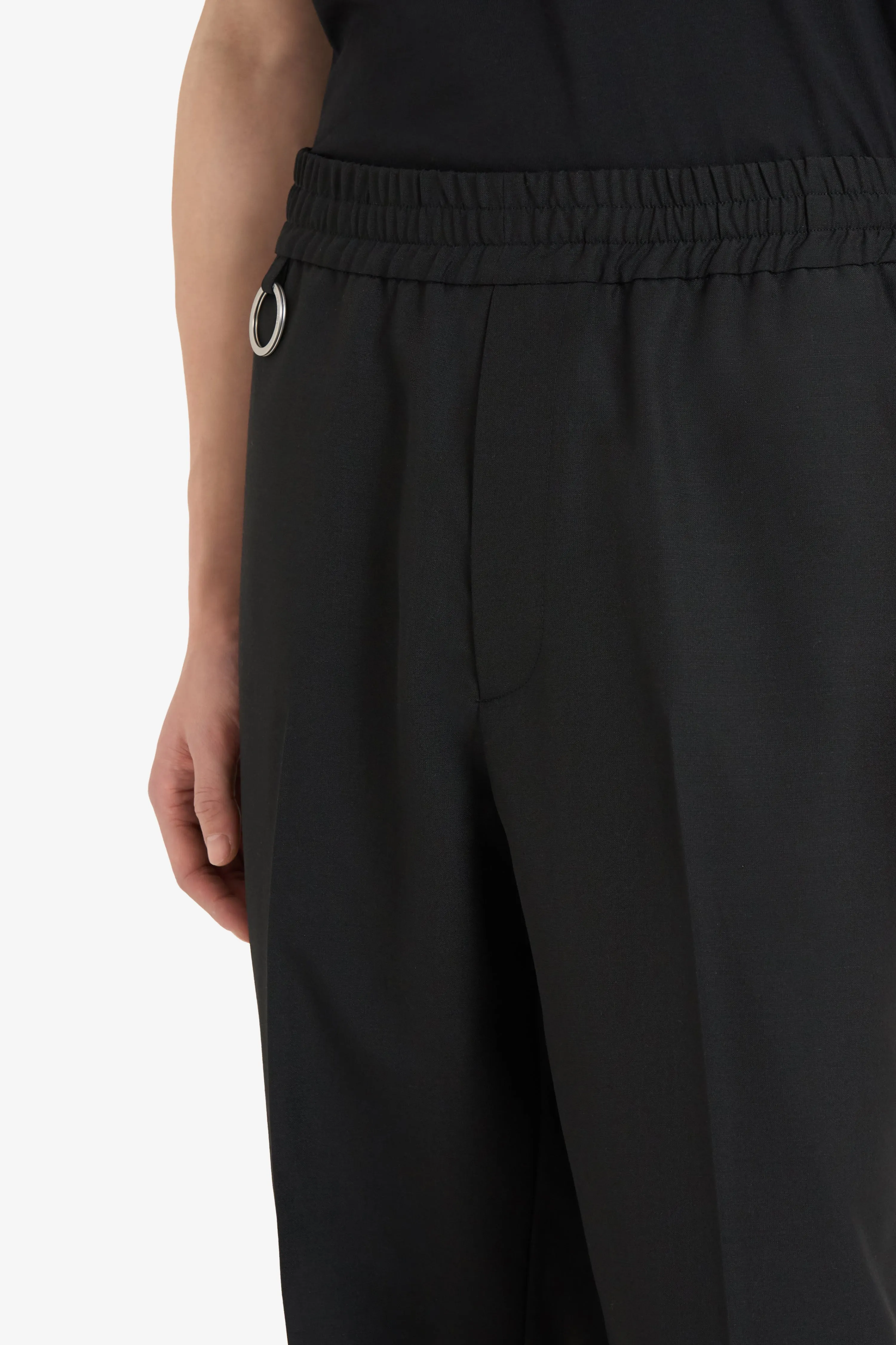 WOOL TAPERED SUIT PANT